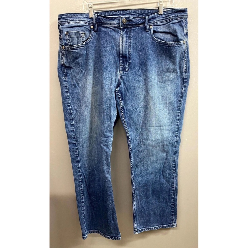 Buffalo David Bitton Jackson-X Jeans Mens 40x30 Blue Denim Stretch Straight Leg